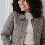 Plaid formal jacket-Gray
