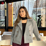 CROPPED JACKET IN GRAY