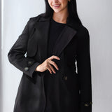 Half Trench coat in black