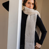 Snow Knit Scarf- Beige