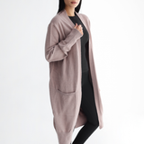 Oversized Longline Cardigan-Beige
