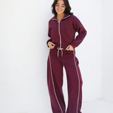 Off-Duty Modal Set in Burgundy