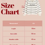 Striped Collar Sweater-White