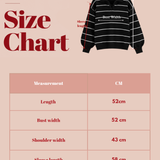 Striped Collar Sweater-Black
