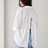 Open Back Lace Shirt