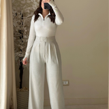 Linen wide-leg pants