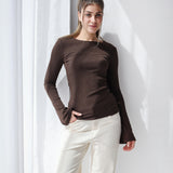 Flared Cuff Rib Top