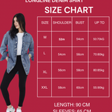 Longline Denim Shirt- light blue