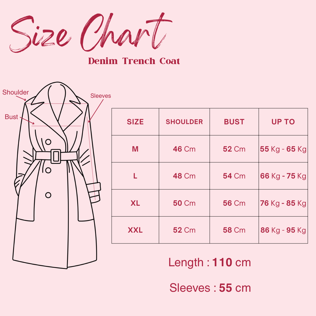 Blue Denim Trench Coat