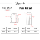 Plain Knit set in brown