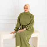 Mohair Dress- Olive