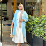 Linen Cardigan _ Baby Blue