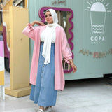 Linen Cardigan _ Pink