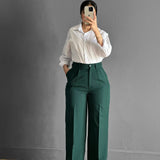 Wide Leg pants- Olive