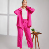 Linen Suit _ Fuchsia