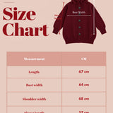 Oversized Hooded Knit Jacket-Burgundy